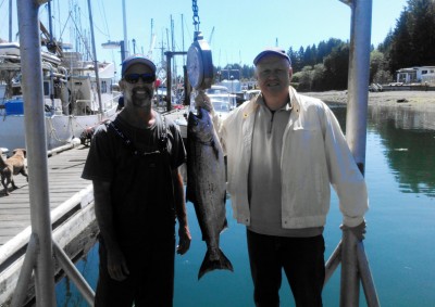 Fishing Tofino 2015 - On The Dock Weighing The Fish with Rick Biggar